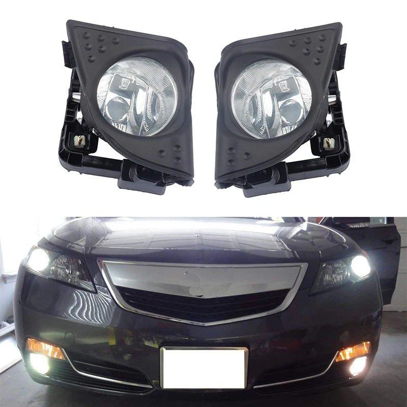 

NEW-Pair New Fog Lamp Light Assembly for Honda Accord Acura TSX 2009 2010 Accessories 33900-TP5-H01 33950-TP5-H01