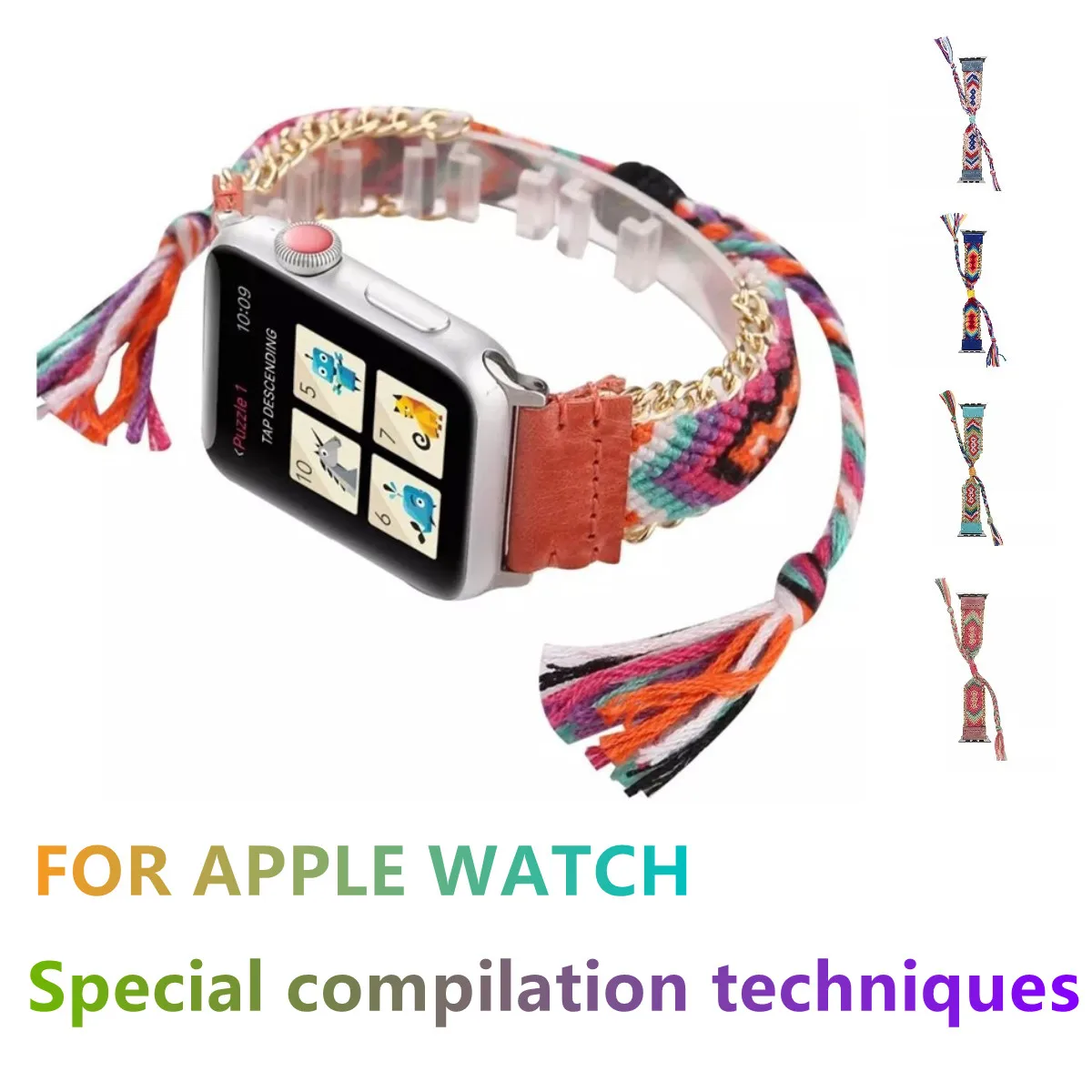 Ремешок нейлоновый для iWatch 5/4/3/2 тканевый плетеный браслет Apple Watch 5 4 2 40/44 мм 38/42