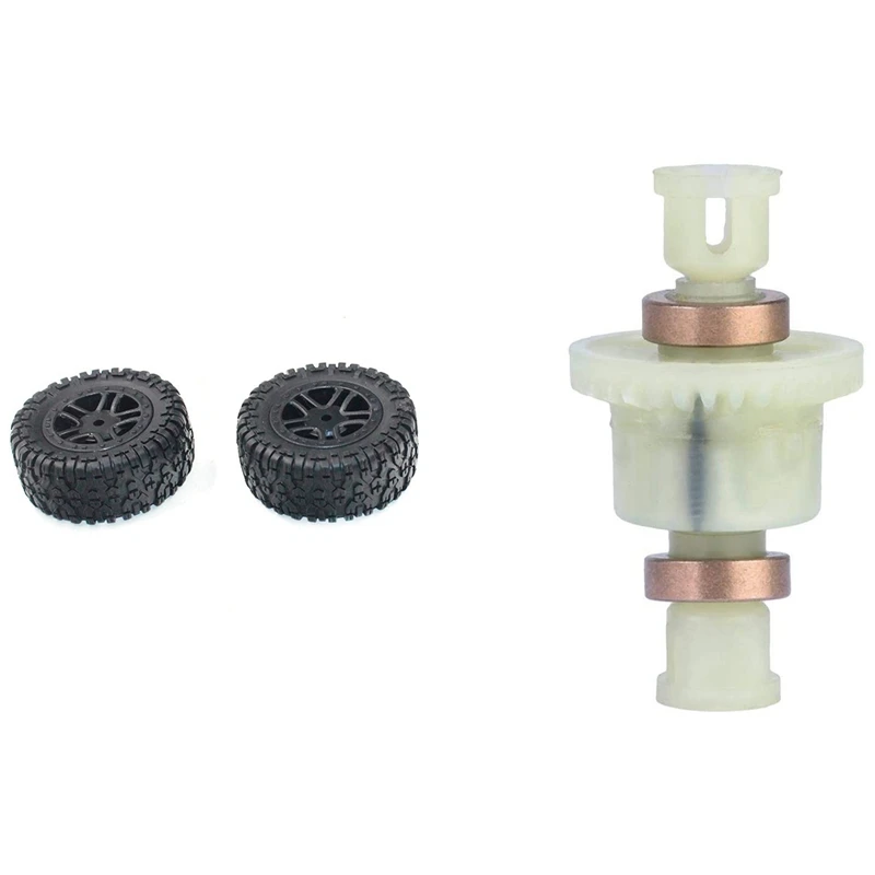 

Differential Gear Assembly for 1/18 9300-9304 Series RC Car with 2PC Rubber Tires for Pxtoys PX9301 PX9301 1/18 RC Car