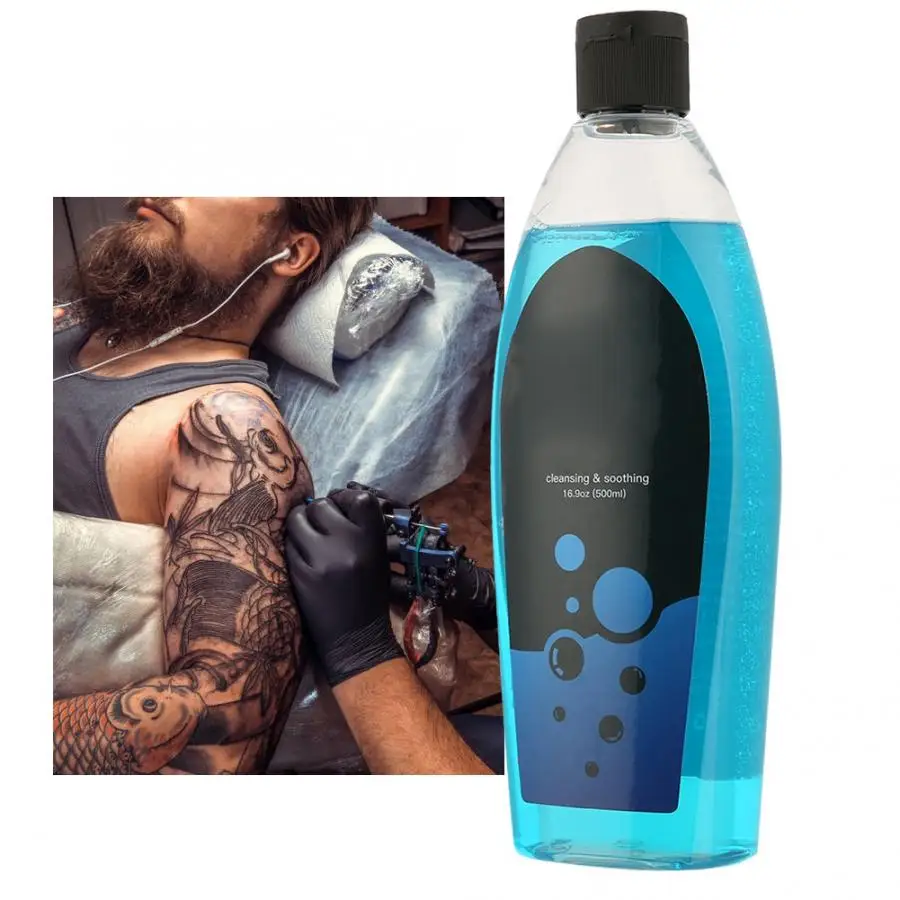 Краска для татуажа 500 мл голубое мыло тату успокаивающее решение очищающая кожу