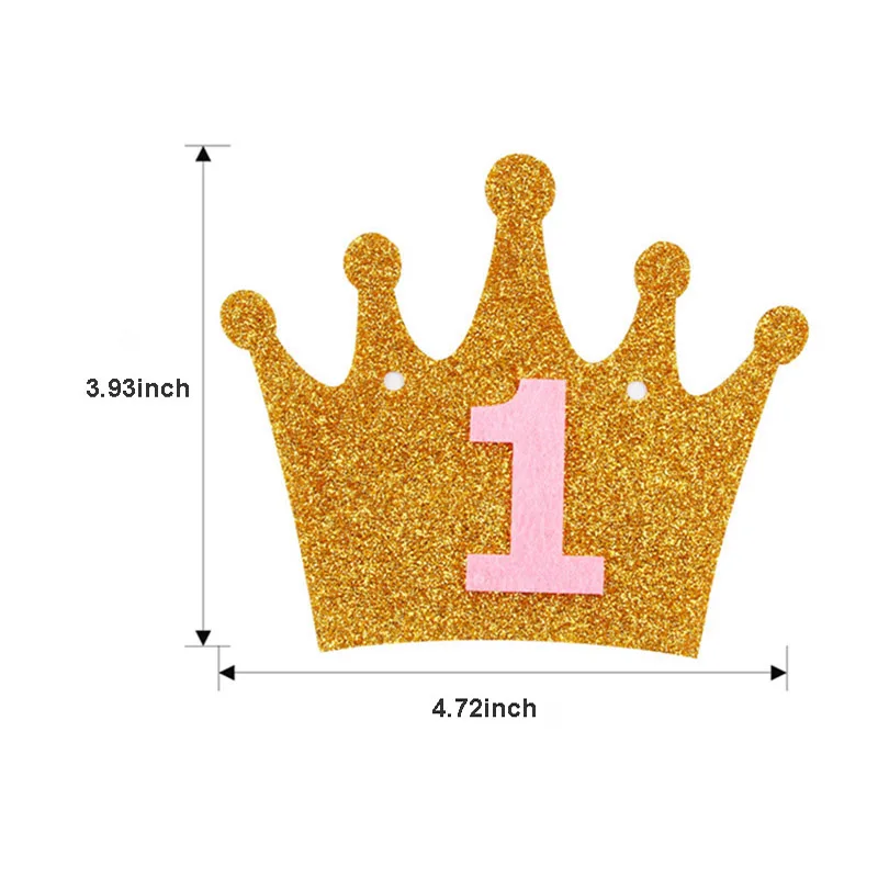 Праздничный баннер с короной на 12 месяцев украшение для первого дня рождения