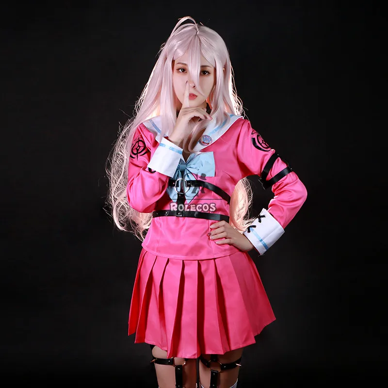 ROLECOS Dangan Ronpa V3 костюм для косплея Iruma Miu сексуальный женщин школьная форма Danganronpa