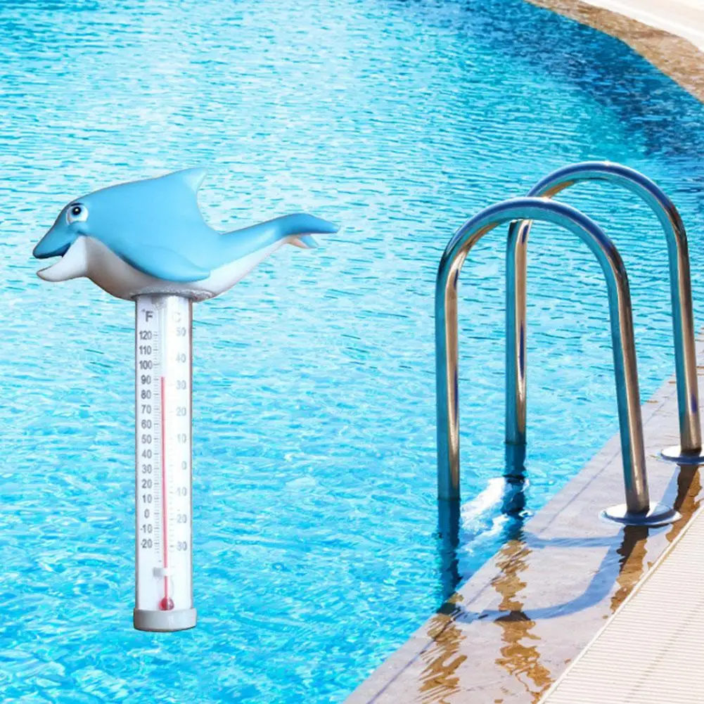 Новый мультяшный плавающий термометр для бассейна в форме рыбы с четким дисплеем