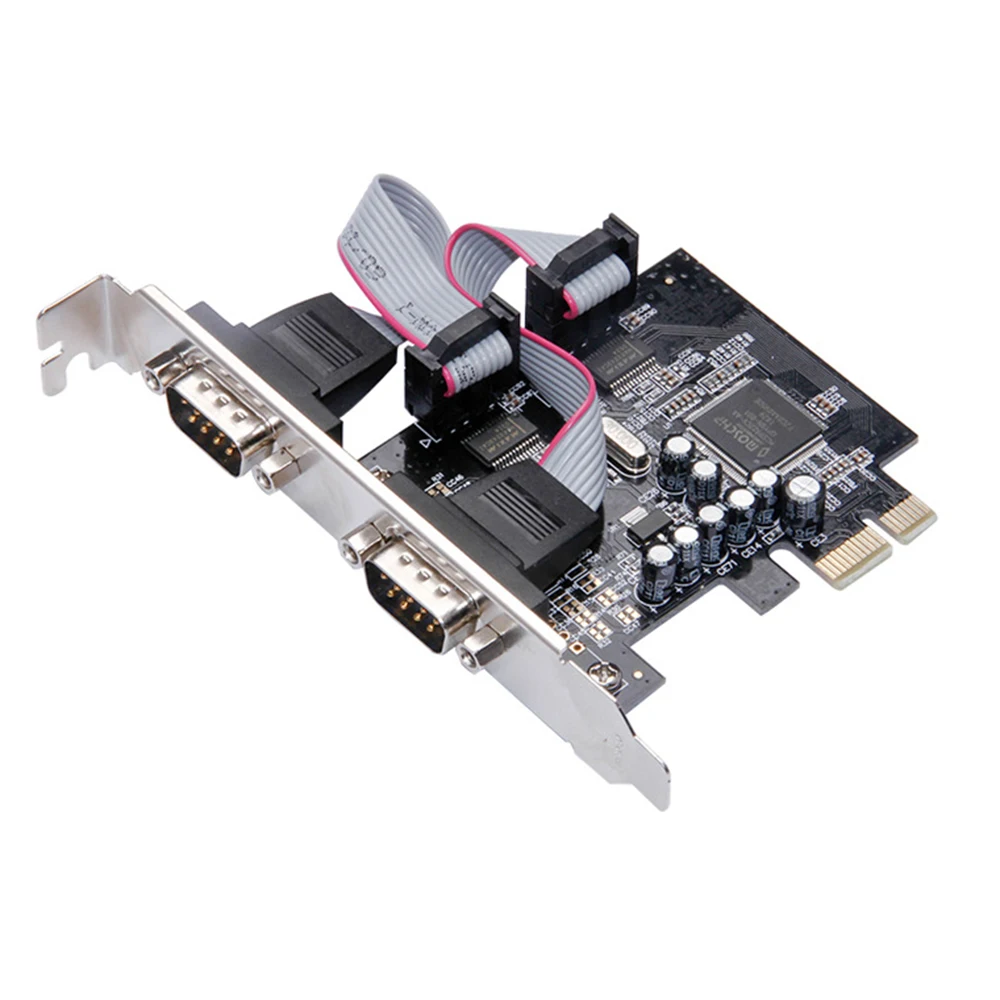 

PCI-E Card to 2 Serial Port RS232 Expansion Cards 2 Ports 9922 Riser Card Serial Controller PCI-E Adapter for Expansion Bus