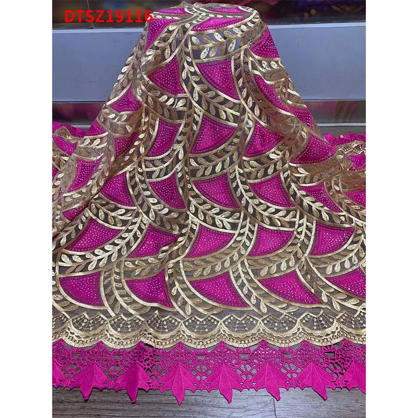 Solid Nigerian Net cloth Dress Fabric African Low Price ​Swiss Lace Textiles For Sewing Clothes DTSZ19112 | Дом и сад