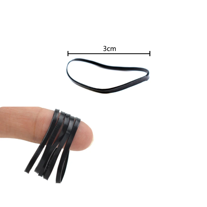 Бренд 100 шт/партия резиновый ремешок для волос черное резиновое кольцо
