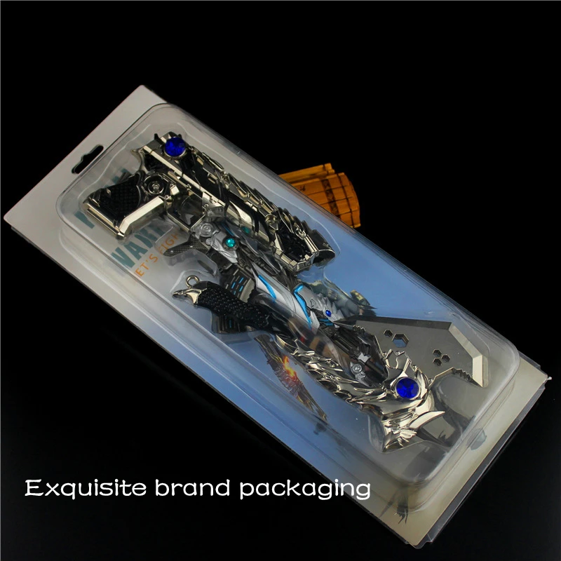 

Alloy Sword Toy Game Surrounding Color Hunting Hero Weapon Shadowless Ak47 Tomahawk Sand Eagle Three-piece Alloy Model