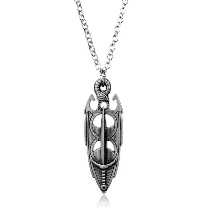 Ожерелье с амулетом для женщин и мужчин колье кулоном в виде свитка пожилых