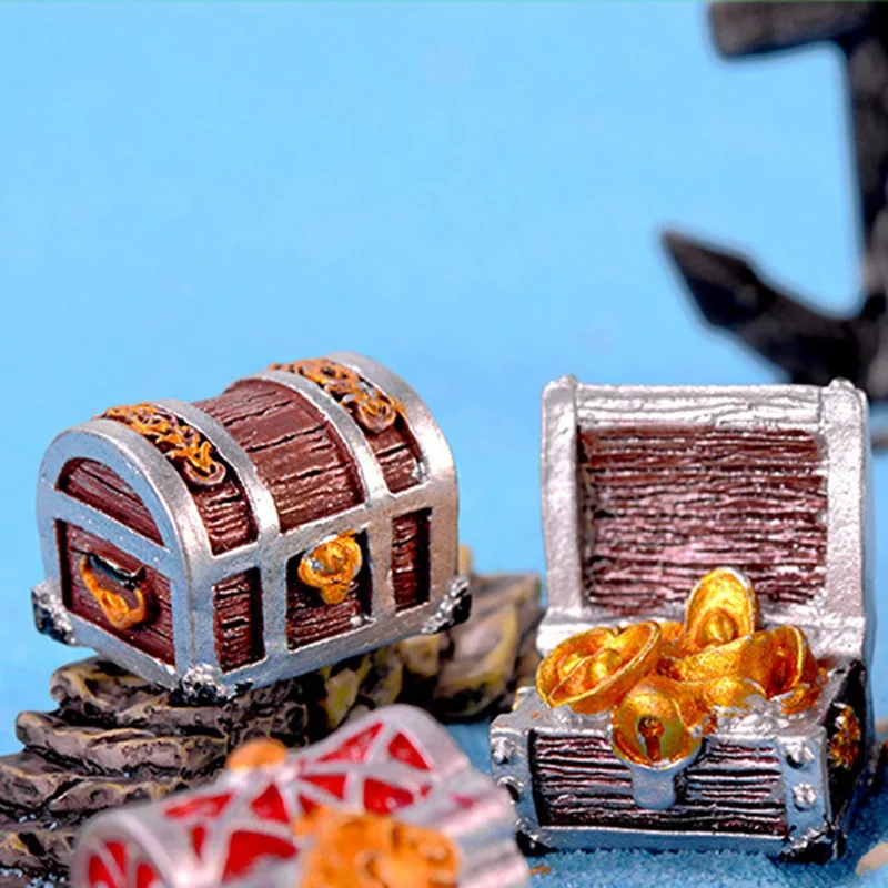 Сундук с сокровищами Античная Творческий аквариум декорация для аквариума