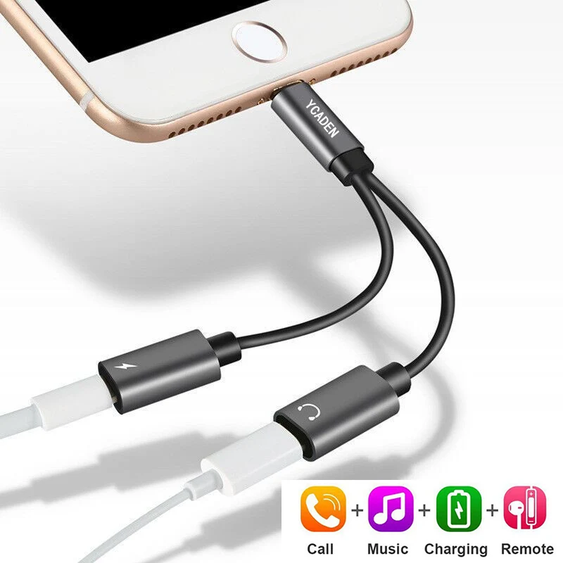 Для iphone 7 8 Plus наушники аудио зарядный переходник разветвитель музыки/телефонных