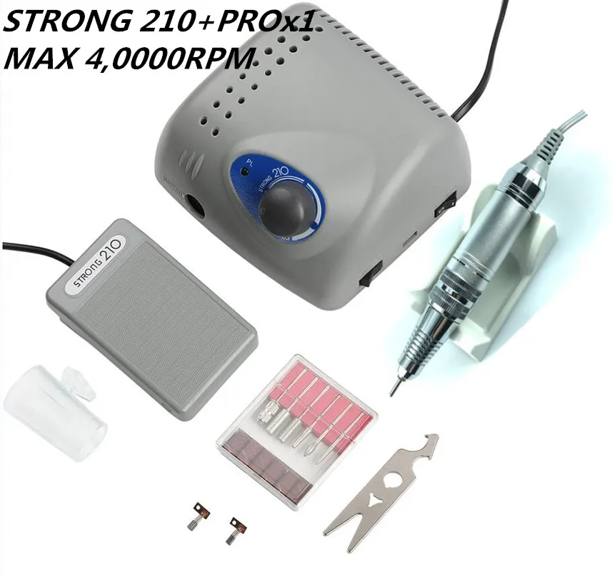 2020 NEW STRONG 210 PRO X1 Handpiece 40000RPM Micromotor Polishing electric nail drill manicure machine