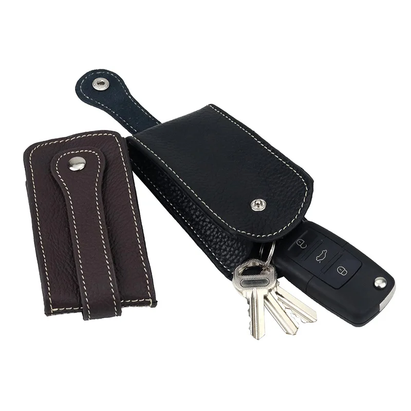 

Multi Functional Leather Key Pack Waist Mounted Car Remote Control Key Holder Bag Store Keys Hasp Key Chain Bag Key Organizer