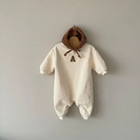 2022 весенние детские комбинезоны MILANCEL, комбинезоны с капюшоном для малышей, одежда для мальчиков с вышивкой буквами