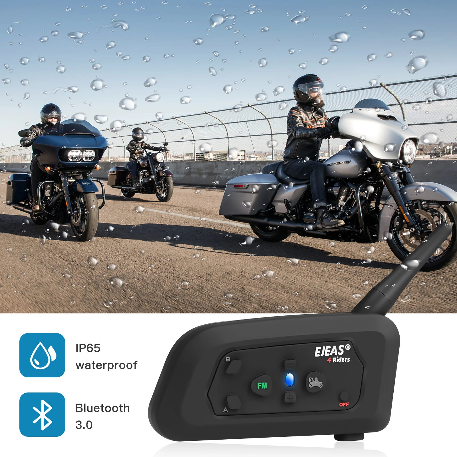 Bluetooth-гарнитура для мотоциклетного шлема 1200 м | Автомобили и мотоциклы