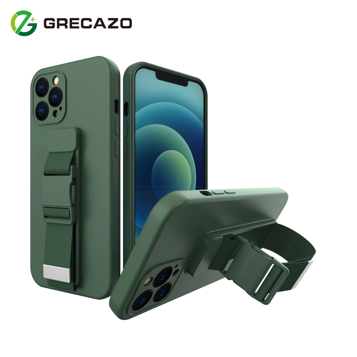 

Силиконовый чехол с регулируемым ремешком для iPhone 11 12 Pro Max