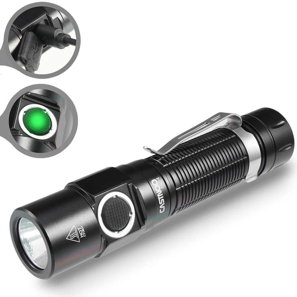 Кастноо USB зарядка флэш светильник водонепроницаемый мини с дыхательный