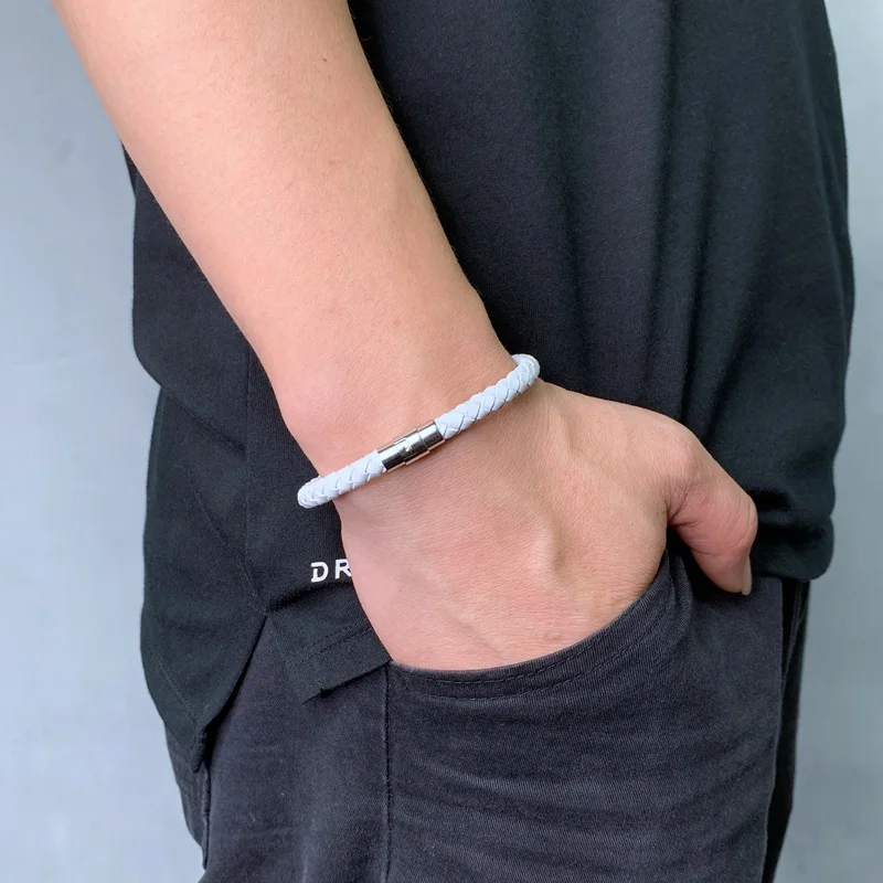 Модный кожаный браслет для мужчин и женщин 7 цветов плетеные браслеты из