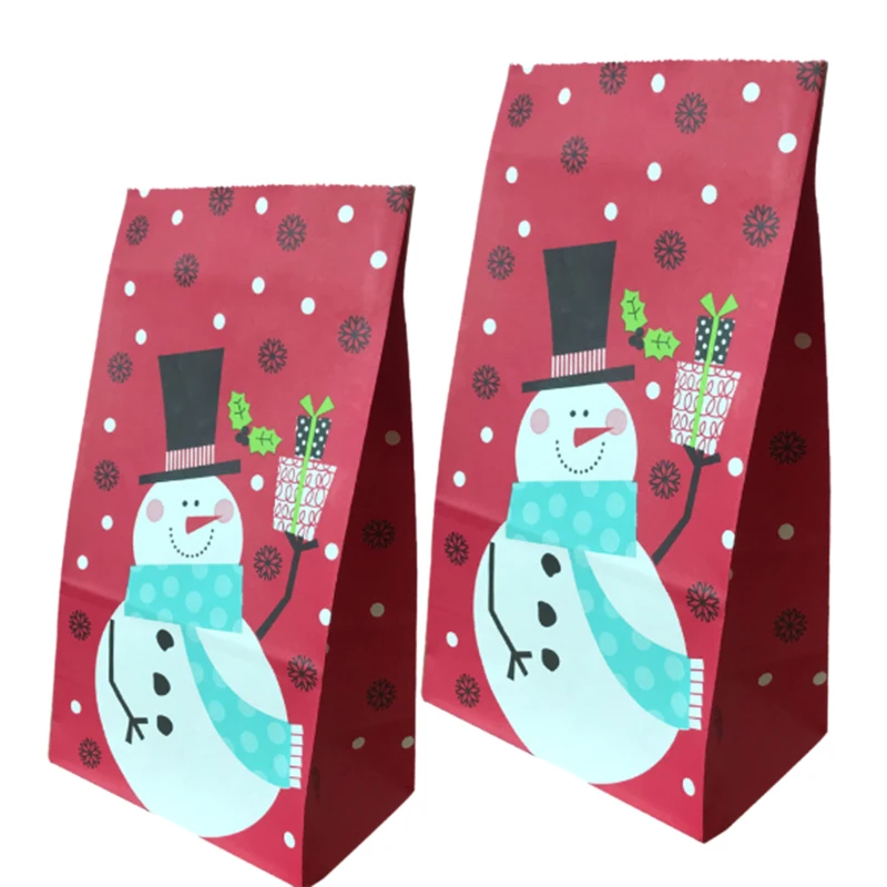 10 шт рождественские подарочные пакеты конфетные для печенья рождественской