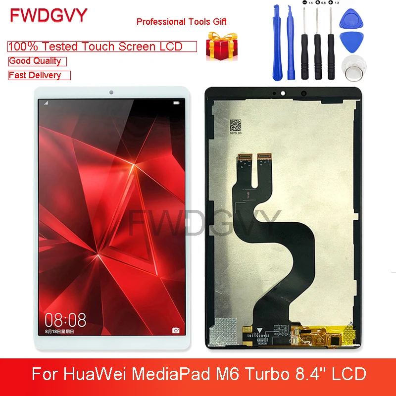 

Новинка для Huawei MediaPad M6 Turbo 8,4 VRD-AL10 VRD-W10 VRD-W09, ЖК-дисплей, сенсорный экран, дигитайзер, для сборки, запасные части