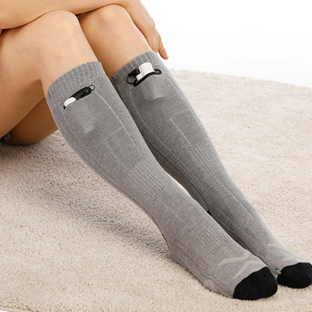 

1Pair Heated Socks Remote Control Electric Heating Socks Rechargeable Battery Winter Thermal Socks Men Women Outdoor For Motorcy