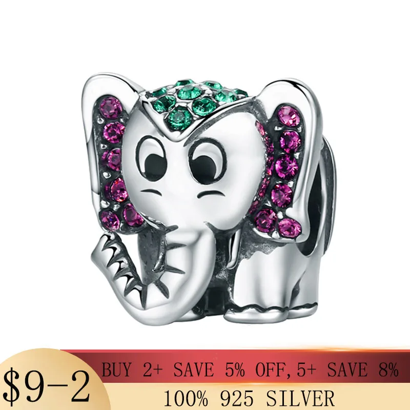 

Hot Sale 100% Sterling Silver Dumbo Charms Beads Fit Original Pandora Bracelet Dangle DIY Jewelry Making