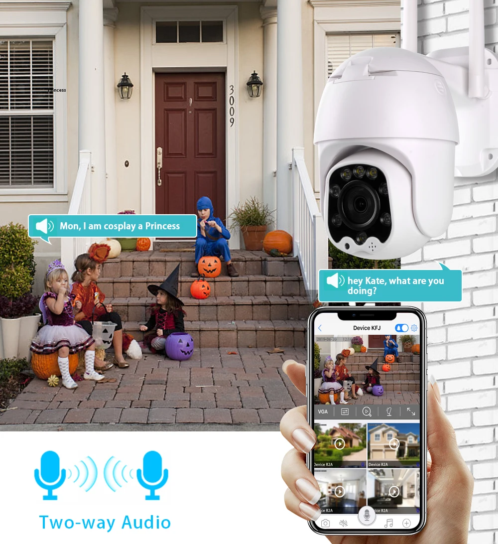 5MP 2MP 1080P FHD беспроводная WiFi IP камера P2P CCTV PTZ купольная камера наружная Водонепроницаемая POE домашняя охранная камера наблюдения SD карта IR 40 м