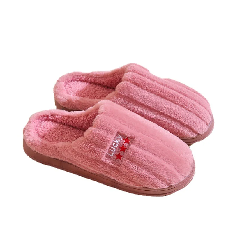 2021 New Candy Color Cotton Slippers Autumn and Winter Plush Warmth and Wear-resistant Home Indoor Cotton Slippers