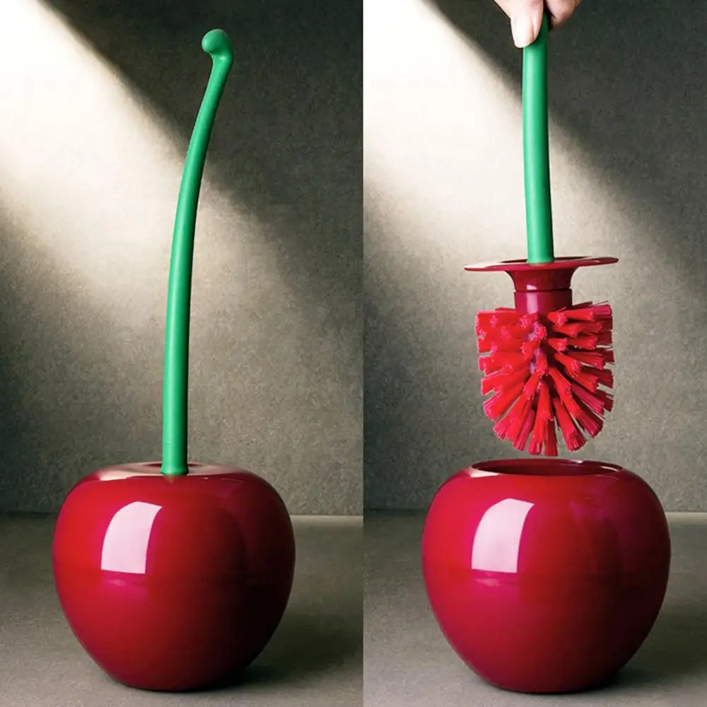 

Hot Creative Lovely Cherry Shape Lavatory Brush Toilet Brush & Holder Set Mooie Cherry Vorm Toilet Borstel