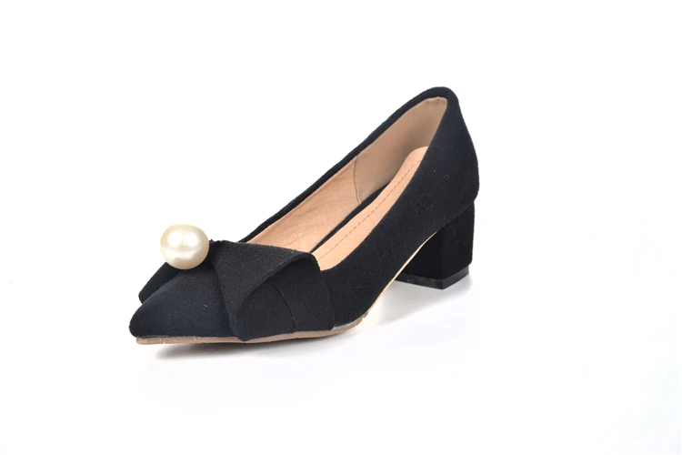 

Plus Size Pointed thick heel shoes ladies high heels women shoes woman pumps