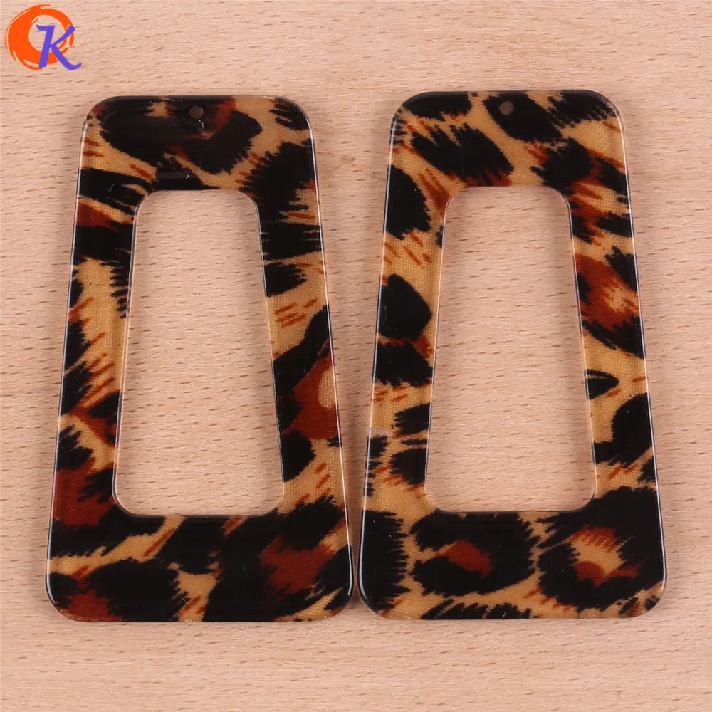 

Cordial Design 37x63MM 50Pcs Jewelry Making/Earring Accessories/Trapezoid Shape/Leopard Print Effect/Hand Made/Earring Findings