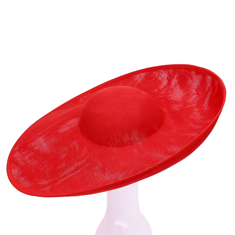 47*47*5 см с приподнятыми краями очарование millinery sinamay для женщин вечерние свадебные