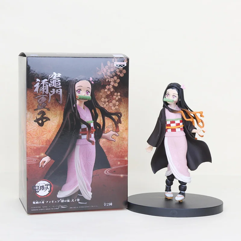 2 in box 16 см фигурка убийцы демона Kamado Tanjirou Kamado Nezuko Agatsuma Zenitsu Hashibira Inosuke Kimetsu no Yaiba ПВХ фигурка игрушки - Цвет: 2 in box