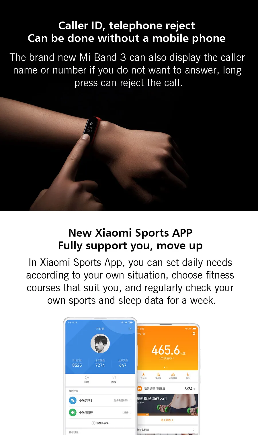 Xiao mi Band 3 mi band 3 фитнес-трекер пульсометр 0,78 ''OLED дисплей Bluetooth 4,2 для Android IOS