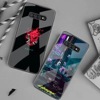 hot games cyberpunks phone case tempered glass for samsung s20 plus s7 s8 s9 s10 plus note 8 9 10 plus