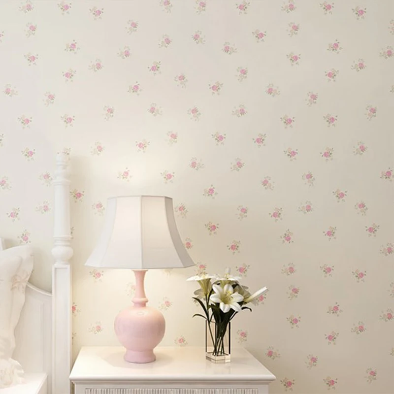 3D Flower Floral Wallpaper Roll Contact Paper Non-woven Embossed Pink for Girls Bedroom Living Room Decor Wallcovering | Обустройство