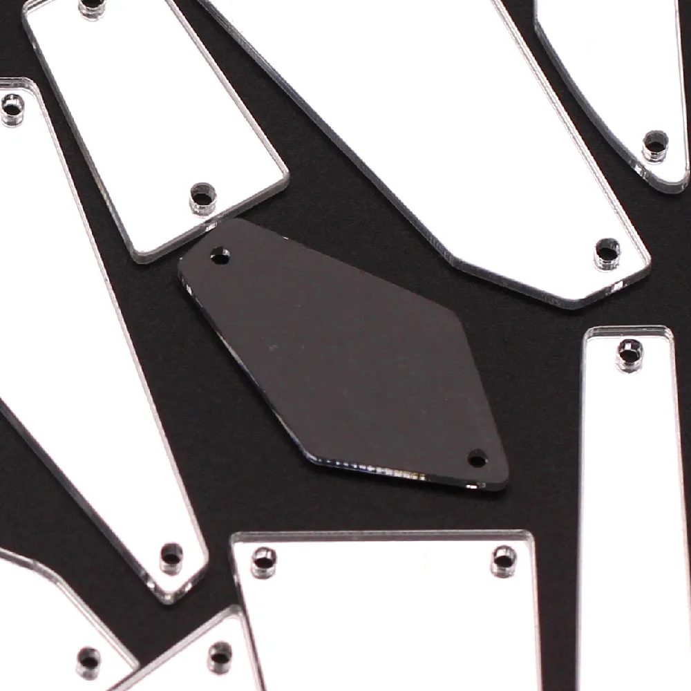 30 шт. смешанные формы пришитое зеркало со стразами пришивное Кристальное плоское