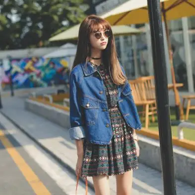 Джинсовые куртки бойфренда для женщин джинсовое пальто винтажная верхняя одежда