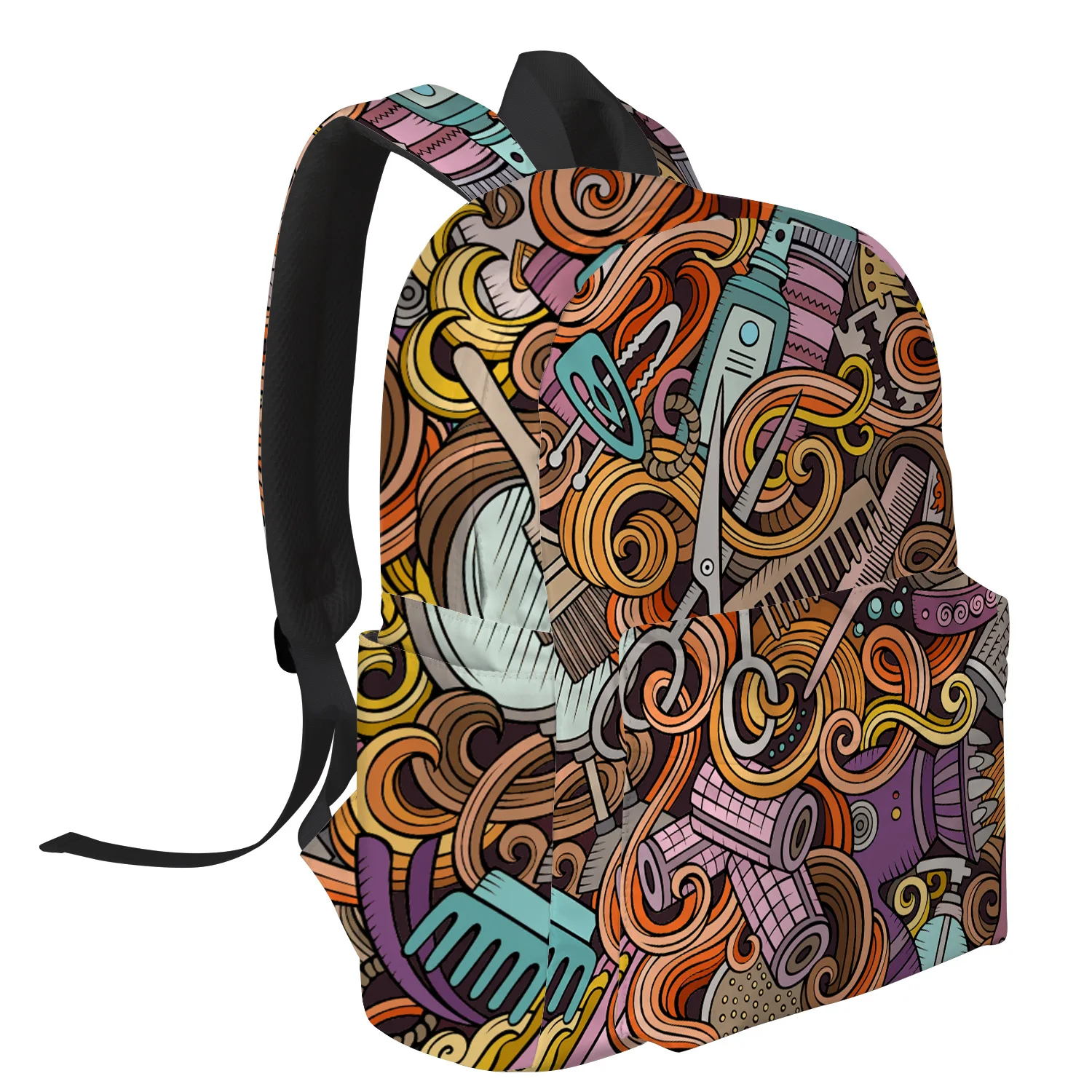 WHEREISART мультфильм Граффити парикмахерские рюкзаки ноутбук с Usb зарядным портом