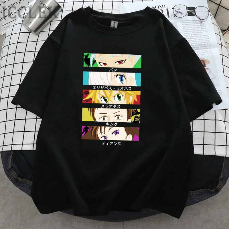 

Футболка Nanatsu No Taizai Meliodas для мужчин и женщин, уличная одежда с коротким рукавом, хлопковая рубашка с рисунком Аниме Манга семь смертных грехо...