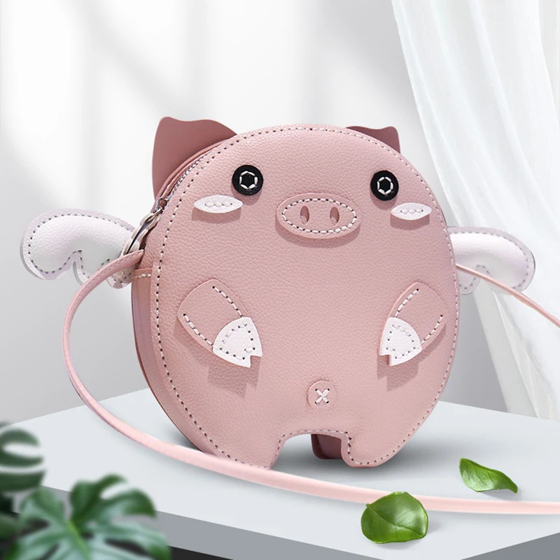 Милая свинка самодельная сумка ручной работы материал s милая кожаная DIY мини