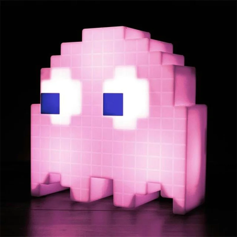Детская светодиодный ночной Светильник игра Pacman 7 цветов Chnage USB мультфильм