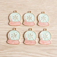 10pcs 1622mm alloy enamel snowflake charms pendants for necklaces earrings decoration diy charms jewelry making accessories