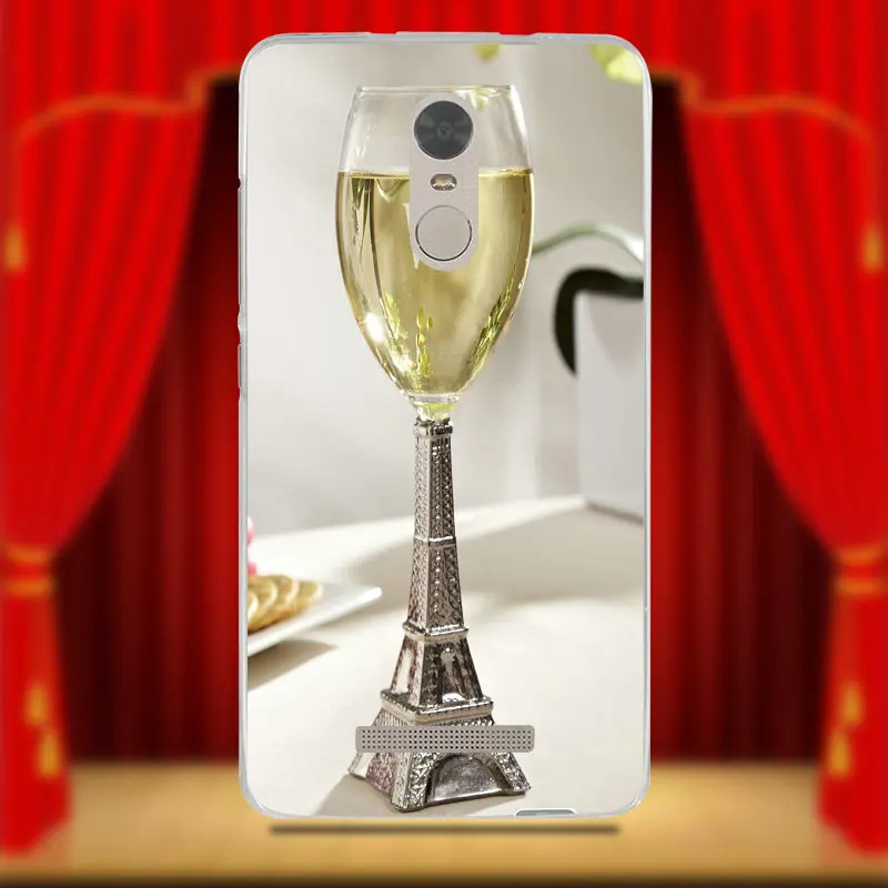 Чехлы из мягкого ТПУ с изображением Парижской Эйфелевой башни бокала красного