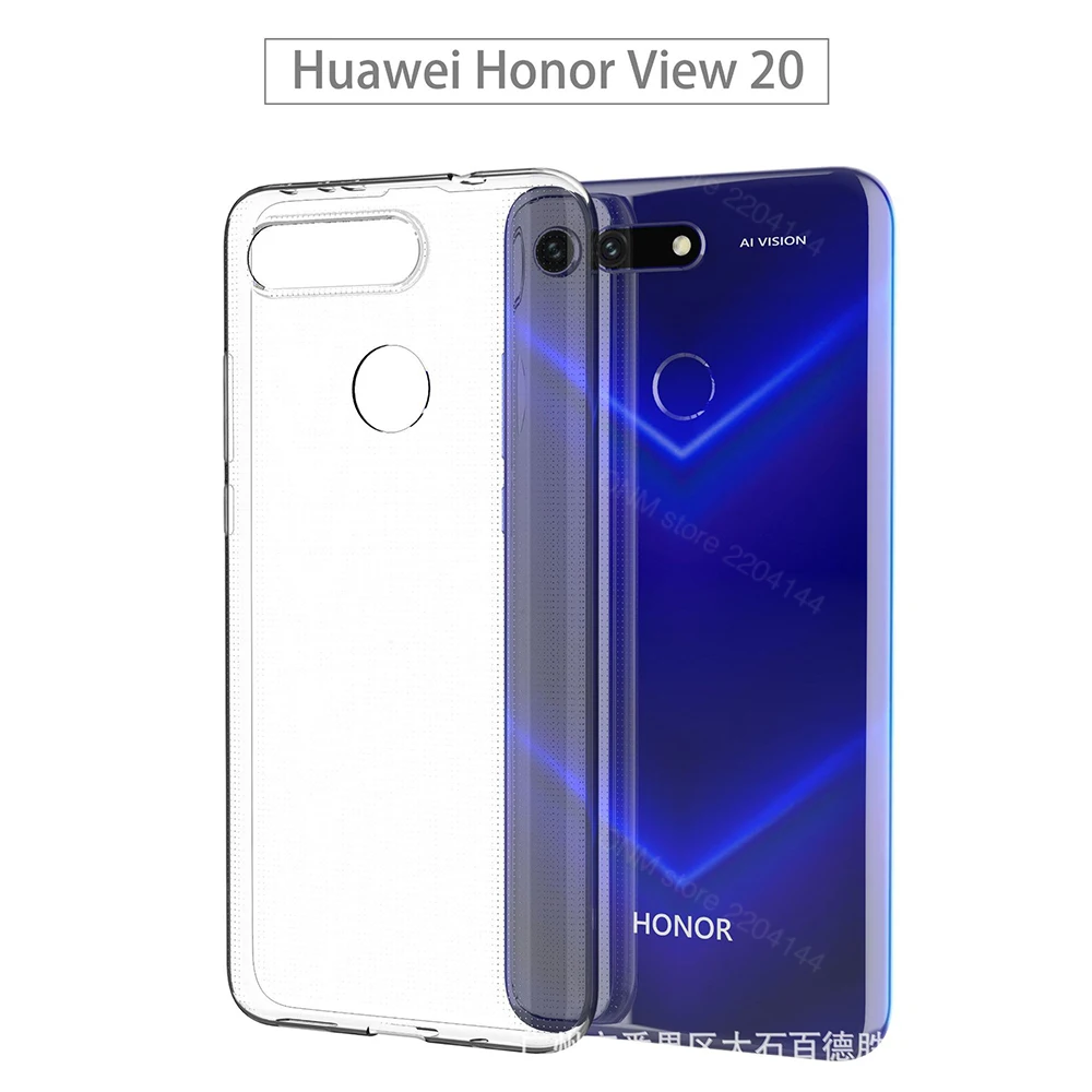 Case For Huawei Honor View 20 TPU Silicon Clear Fitted Bumper Soft Case for  Huawei Honor View 20 Transparent Back Cover  V20 images - 6