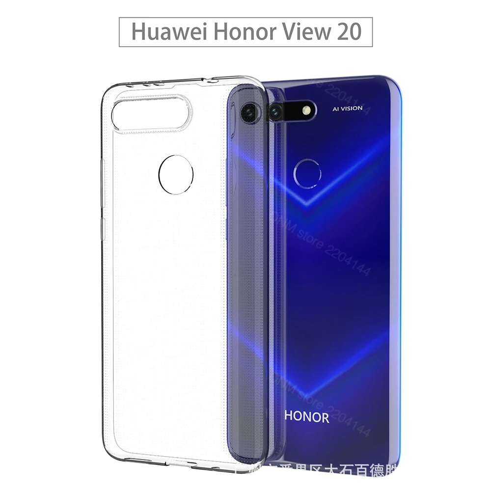 Case For Huawei Honor View 20 TPU Silicon Clear Fitted Bumper Soft Case for  Huawei Honor View 20 Transparent Back Cover  V20