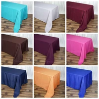 seamless rectangle tablecloth wedding white hotel table cloth table cover overlay mariage tablecloth polyester