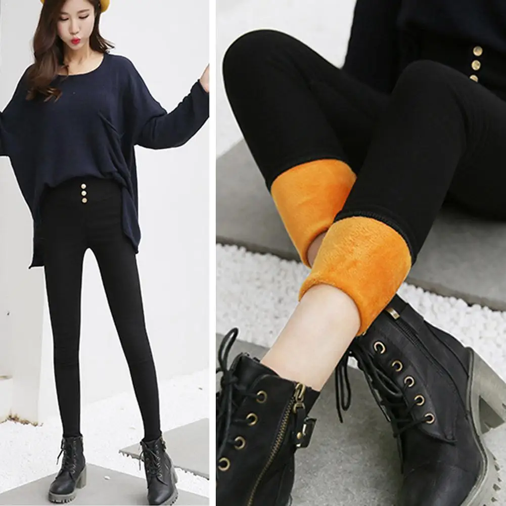 

Winter Leggings Girls Warm Pants Children Plus Velvet Rainbow Trousers Skinny Baby Long Thicken Pants Pants Leg Opening For H1J0