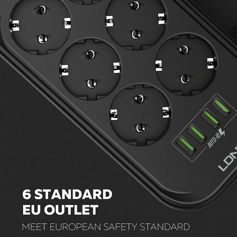 Умная электрическая розетка с европейской вилкой удлинитель питания кабельная