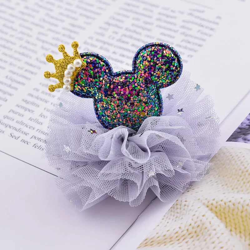 Новая Обновленная большая пряжа с шариком и короной Микки жемчужная Шпилька для