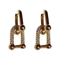 geometric square diamond simple earrings temperament earrings fashion sweet and personalized earrings